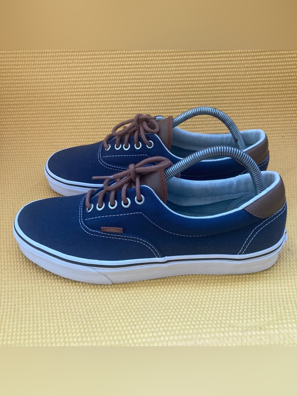 Vans Era 59 Navy Canvas Low-Top Sneakers with Brown Accents Mens size 10 - Picture 3 of 9